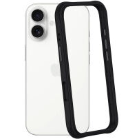 Szilikon védőkeret iPhone 16-hoz - fekete