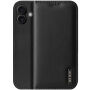 DUX DUCIS Hivo bőr flip tok iPhone 16-hoz - fekete