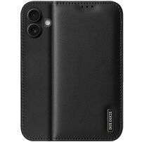 DUX DUCIS Hivo bőr flip tok iPhone 16-hoz - fekete