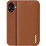 DUX DUCIS Hivo bőr flip tok iPhone 17-hez - barna