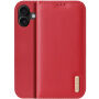 DUX DUCIS Hivo bőr flip tok iPhone 17-hez - piros