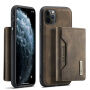 DG.Ming 2v1 Tok levehető mágneses pénztárcával iPhone 11 Pro Max készülékhez - kávébarna