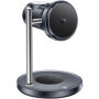 Yesido DS40 Qi2 3v1 mágneses vezeték nélküli állvány iPhone / Apple Watch / AirPods számára - 25W - szürke