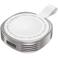 Toocki TW15 mini hordozható vezeték nélküli töltő Apple Watch-hoz - 2,5W - ezüst