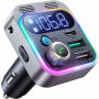JOYROOM JR-CL16 Bluetooth FM transzmitter autóba USB-C / 2x USB-A portokkal - 48W - ezüst