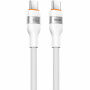 WEKOME WDC-C32 fonott töltő- és adatkábel - USB-C - USB-C - 2 m - fehér