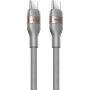WEKOME WDC-C32 fonott töltő- és adatkábel - USB-C - USB-C - 2 m - szürke