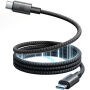 JOYROOM S-A65 mágneses fonott töltő- és adatkábel - USB-C - USB-C - 1,2 m - fekete