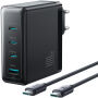 JOYROOM JR-TG11 GaN Töltő adapter szett 3x USB-C / USB-A porttal és USB-C - USB-C kábellel - 100W - 2 m - fekete