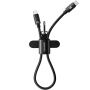 ESSAGER ES-X83 töltő- és adatkábel és pánt - USB-C - USB-C - 30 cm - fekete