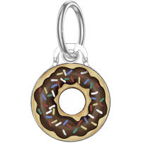 Átlátszó tok mintával és karabinerrel AirTag 1 / 2 számára - donut