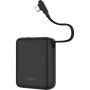 FIXED Zen 10 Loop powerbank beépített USB-C kábellel és USB-C / USB-A portokkal - 10 000 mAh - fekete