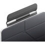 UNIQ Camden Lite behajtható tok origami állvánnyal és Apple Pencil tartóhellyel iPad 10,9" (2022) / 11" (2025) készülékhez - sötétszürke