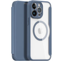 DUX DUCIS Skin X flip cover tok MagSafe -vel - iPhone 13 Pro Max - sötétkék