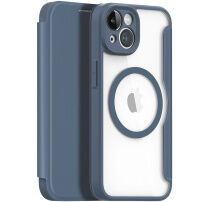 DUX DUCIS Skin X flip cover tok MagSafe -vel - iPhone 14 - sötétkék