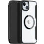 DUX DUCIS Skin X flip cover tok MagSafe -vel - iPhone 15 Plus - fekete