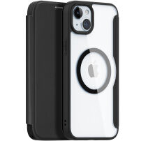 DUX DUCIS Skin X flip cover tok MagSafe -vel - iPhone 15 Plus - fekete