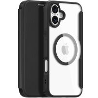 DUX DUCIS Skin X Flip tok MagSafe-el* iPhone 16 Plus készülékhez - fekete