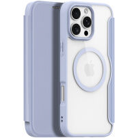DUX DUCIS Skin X Flip tok MagSafe-el* iPhone 16 Pro Max készülékhez - kék szürke