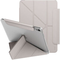UNIQ Camden Lite behajtható tok origami állvánnyal és Apple Pencil tartóval iPad 10,9" (2022) / 11" (2025) készülékhez - bézs
