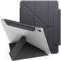 UNIQ Camden Lite behajtható tok origami állvánnyal és hellyel az Apple Pencil számára iPad Air 13" (2024-2026) készülékhez - sötétszürke