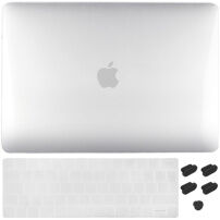 ENKAY 3az1-ben fényes tok, ultra vékony EU billentyűzet védővel és port dugókkal - MacBook Pro 13" Touch Bar -al (A1706 / A1989 / A2159) - tiszta