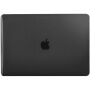 ENKAY 3az1-ben fényes tok ultra vékony EU billentyűzet védővel és port dugókkal - MacBook Pro 15" Touch Bar -al (A1707 / A1990) - fekete