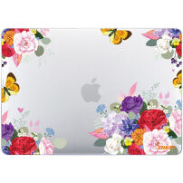 ENKAY fényes transzparens tok mintával - MacBook Pro 16" (A2141) - rózsák