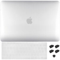 ENKAY 3az1-ben fényes tok, ultra vékony EU billentyűzet védővel és port dugókkal - MacBook Pro 13" Touch Bar -al (A1708) - tiszta