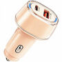 P78 autós töltő USB-C / USB-A portokkal - 55W - rózsaszín