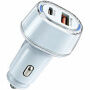 P78 autós töltő USB-C / USB-A portokkal - 55W - kék