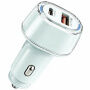 P78 autós töltő USB-C / USB-A portokkal - 55W - menta