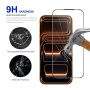 Rurihai tükröződésmentes 2.5D edzett üveg fekete kerettel iPhone 17 Pro Max / 18 Pro Max készülékhez