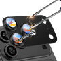 Rurihai fémkeretes edzett üveg a kamera lencséinek védelmére iPhone 18 Pro Max készülékhez - fekete