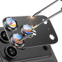 Rurihai fémkeretes Edzett üveg a kamera lencséinek védelmére iPhone 18 Pro Max készülékhez - sötétszürke