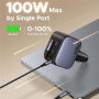 UGREEN EC604 autós töltő készlet 2x USB-C / USB-A porttal és visszahúzható USB-C Kábel - 145W - 70 cm - szürke