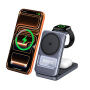 Q29 Qi2.2 3v1 összecsukható mágneses Vezeték nélküli Állvány iPhone / Apple Watch / AirPods készülékekhez - 25W - szürke