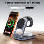 Q29 Qi2.2 3v1 összecsukható mágneses Vezeték nélküli Állvány iPhone / Apple Watch / AirPods készülékekhez - 25W - szürke