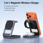 Q29 Qi2.2 3v1 összecsukható mágneses Vezeték nélküli Állvány iPhone / Apple Watch / AirPods készülékekhez - 25W - fehér