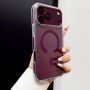 Átlátszó kemény műanyag Tok narancssárga MagSafe-fel iPhone 15 Pro Max készülékhez - víztiszta