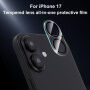 XDcase Edzett üveg a hátsó kamera lencséinek védelmére iPhone 17 - fekete