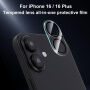 XDcase Edzett üveg a hátsó kamera lencséinek védelmére iPhone 16 / 16 Plus készülékhez - fekete