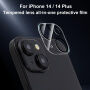XDcase Edzett üveg a hátsó kamera lencséinek védelmére iPhone 14 / 14 Plus készülékhez - fekete