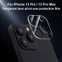 XDcase Edzett üveg a hátsó kamera lencséinek védelmére iPhone 13 Pro / 13 Pro Max készülékhez - fekete