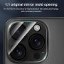 XDcase Edzett üveg a hátsó kamera lencséinek védelmére iPhone 13 Pro / 13 Pro Max készülékhez - fekete