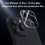 XDcase Edzett üveg a hátsó kamera lencséinek védelmére iPhone 13 Pro / 13 Pro Max készülékhez - víztiszta