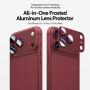 XDcase fémkeretes Edzett üveg a kamera lencséinek védelmére iPhone 18 Pro készülékhez - bordó