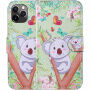Flip cover tok állvánnyal - koala - iPhone 11 Pro - színes