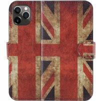 Flip cover tok állvánnyal - retró UK zászló - iPhone 11 Pro - színes