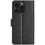 Flip cover PU műbőr tok - iPhone 15 Pro Max - fekete